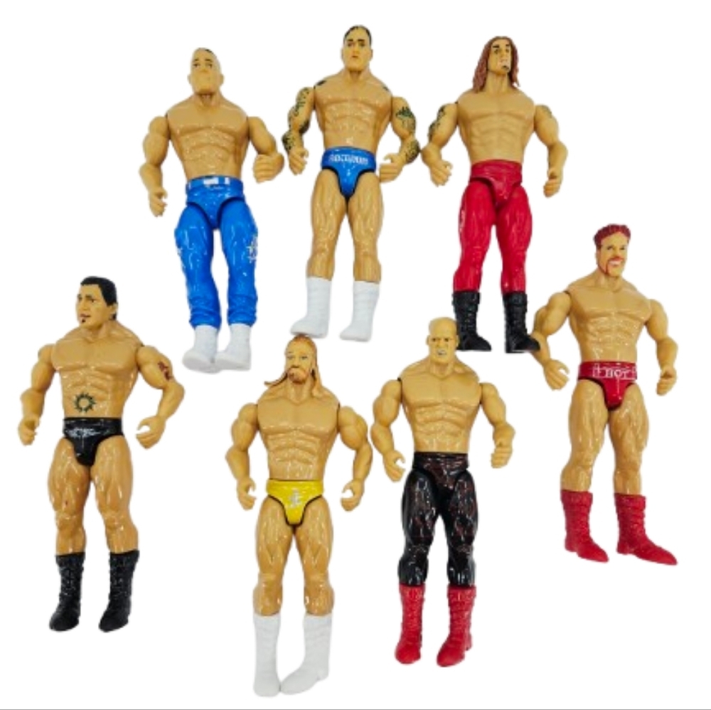 Wrestling Action Figure Set Of 7